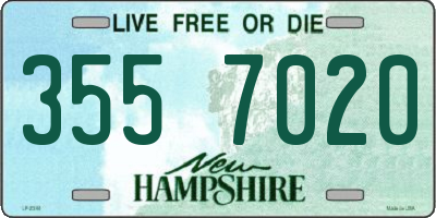 NH license plate 3557020