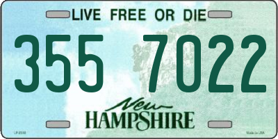 NH license plate 3557022
