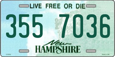 NH license plate 3557036