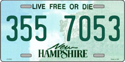 NH license plate 3557053
