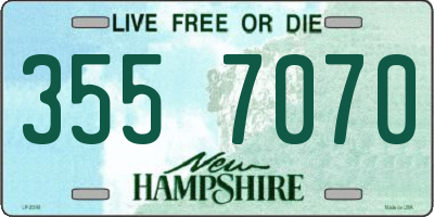 NH license plate 3557070