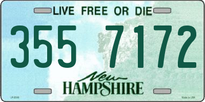 NH license plate 3557172