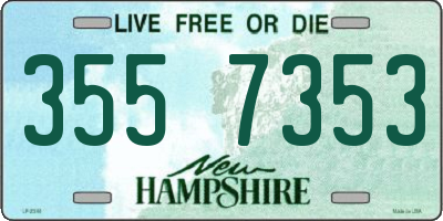 NH license plate 3557353