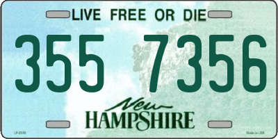 NH license plate 3557356