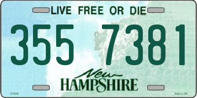 NH license plate 3557381