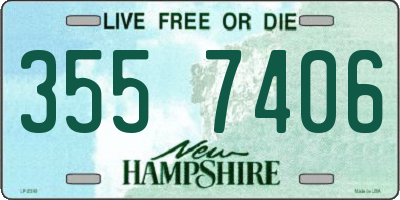 NH license plate 3557406