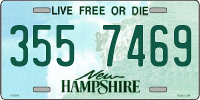 NH license plate 3557469