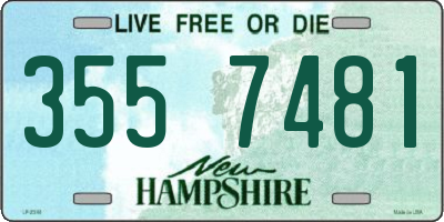 NH license plate 3557481