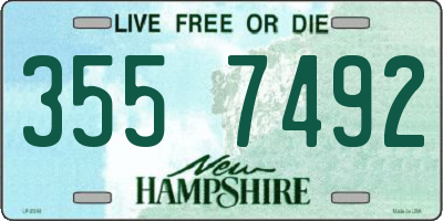 NH license plate 3557492
