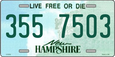 NH license plate 3557503