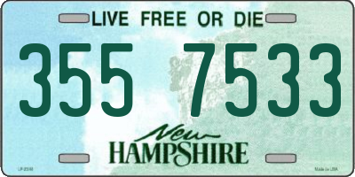 NH license plate 3557533