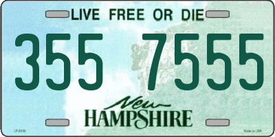 NH license plate 3557555