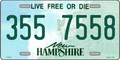 NH license plate 3557558