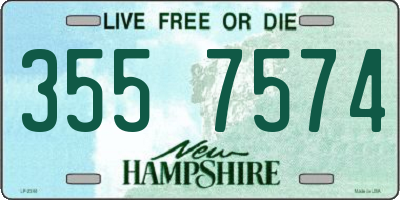 NH license plate 3557574