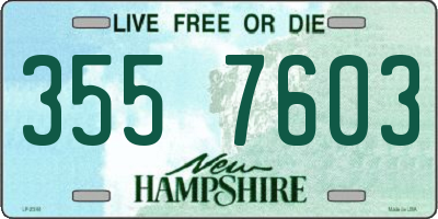 NH license plate 3557603