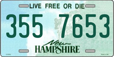 NH license plate 3557653