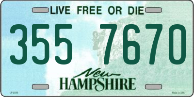 NH license plate 3557670