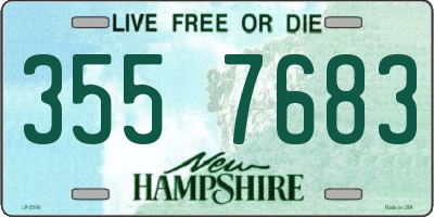 NH license plate 3557683