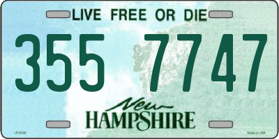 NH license plate 3557747