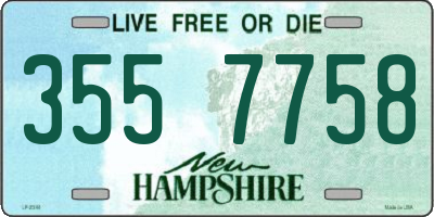 NH license plate 3557758