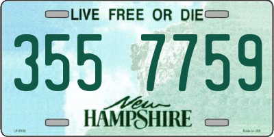 NH license plate 3557759