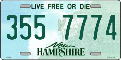 NH license plate 3557774