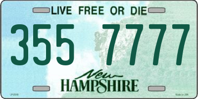 NH license plate 3557777