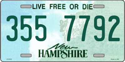 NH license plate 3557792