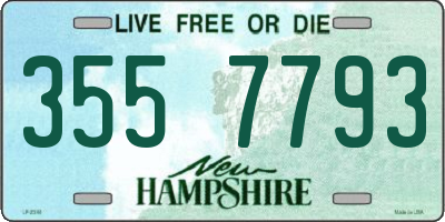 NH license plate 3557793