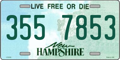 NH license plate 3557853