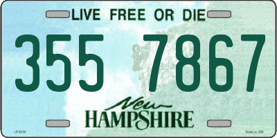 NH license plate 3557867