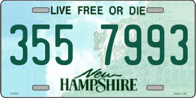 NH license plate 3557993