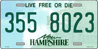 NH license plate 3558023
