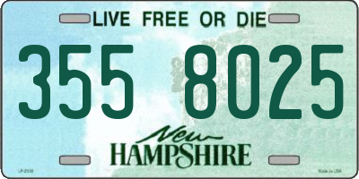 NH license plate 3558025