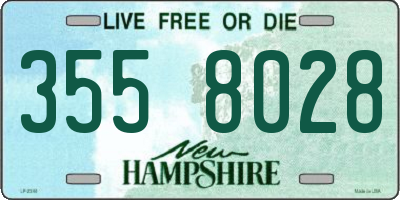 NH license plate 3558028