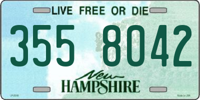 NH license plate 3558042