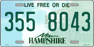 NH license plate 3558043