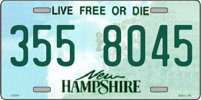 NH license plate 3558045
