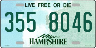 NH license plate 3558046
