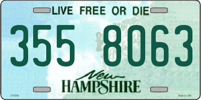 NH license plate 3558063