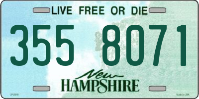 NH license plate 3558071
