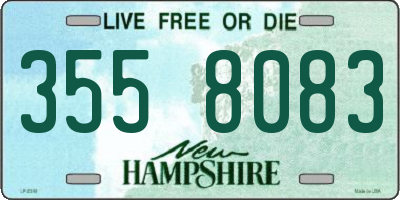 NH license plate 3558083