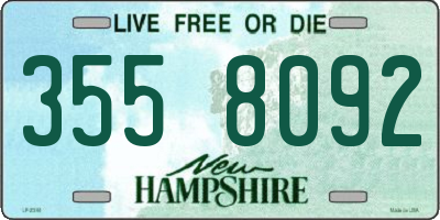 NH license plate 3558092