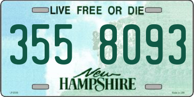 NH license plate 3558093