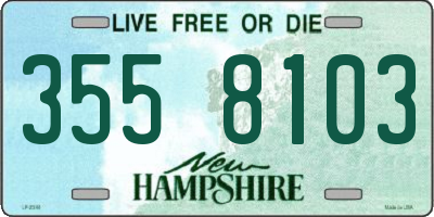 NH license plate 3558103
