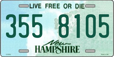 NH license plate 3558105