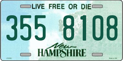 NH license plate 3558108