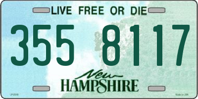 NH license plate 3558117