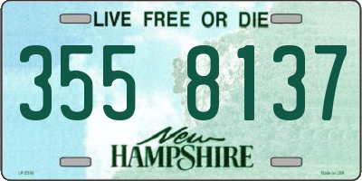 NH license plate 3558137