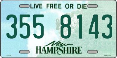 NH license plate 3558143